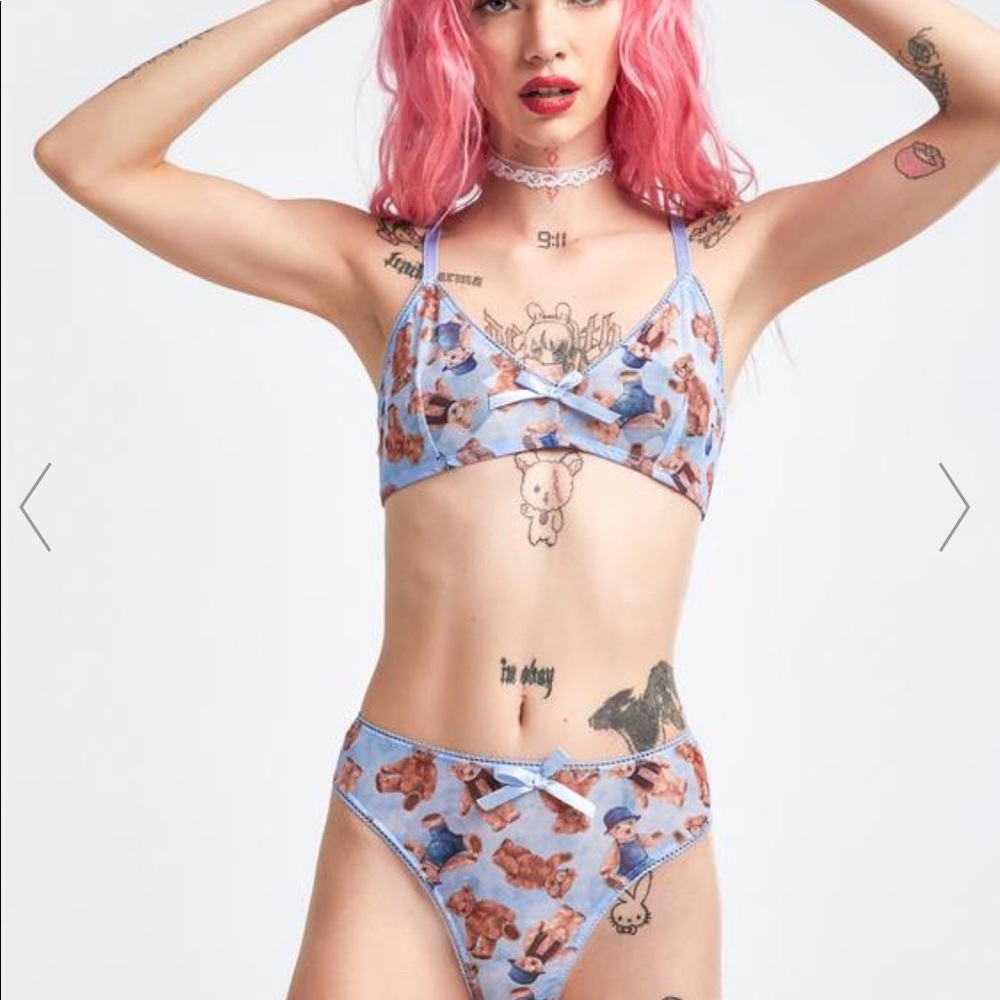 Dolls Kill bear lingerie set
